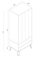 Core Products Augusta 2 Door 2 Drawer Tall Wardrobe in Pine - Price Crash Furniture