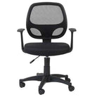 Alphason Davis Desk & Office Chair in Black with Fabric Seat & Mesh Back - Price Crash Furniture