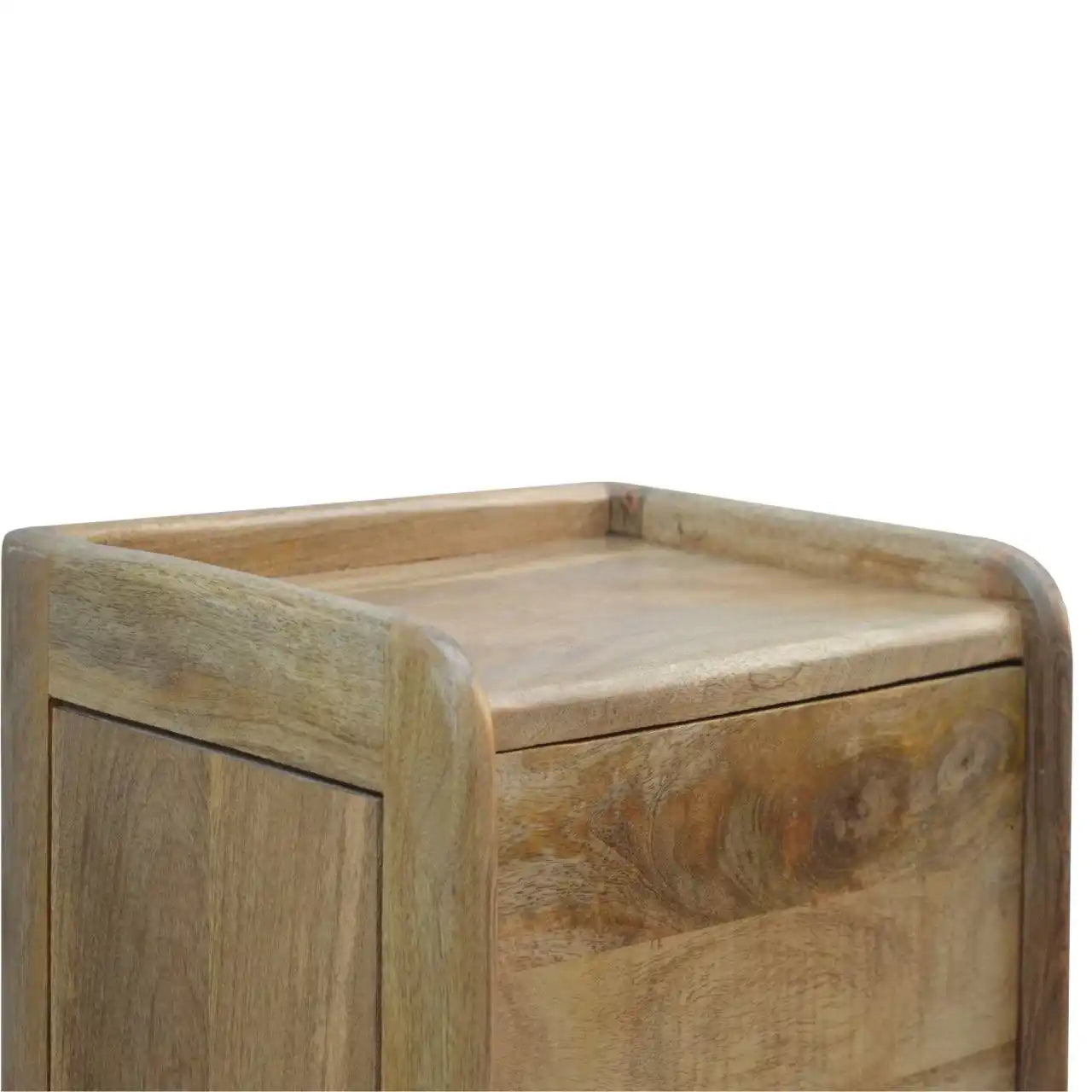 ArtHaus Collection Scandi Curved Gallery Back 2 Drawer Bedside With Open Slot - Price Crash Furniture