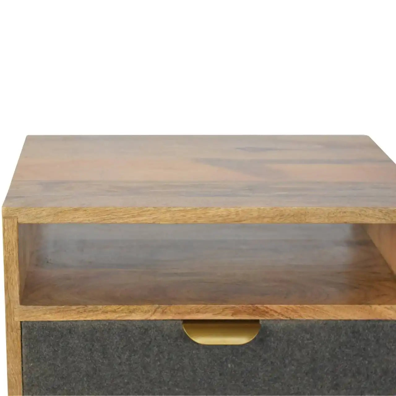 ArtHaus Collection Tweed Fabric Bedside Cabinet - Price Crash Furniture