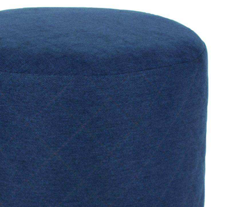 Aspen Blue Fabric Upholstered Round Tub Stool - Price Crash Furniture