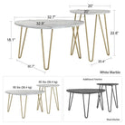 Athena Nesting Tables in Black by Dorel Novogratz - Price Crash Furniture