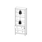 Barcelona Glazed Double Display China Cabinet Unit 2 Doors 3 Drawers White - Price Crash Furniture