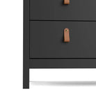 Barcelona Shaker Style (3+2) 5 Drawer Chest of Drawers in Matt Black - Price Crash Furniture