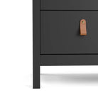 Barcelona Shaker Style 3 Drawer Chest of Drawers in Matt Black - Price Crash Furniture