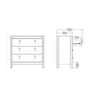 Barcelona Shaker Style 3 Drawer Chest of Drawers in Matt Black - Price Crash Furniture