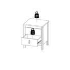 Barcelona Shaker Style Bedside Table Cabinet 2 Drawers in White - Price Crash Furniture