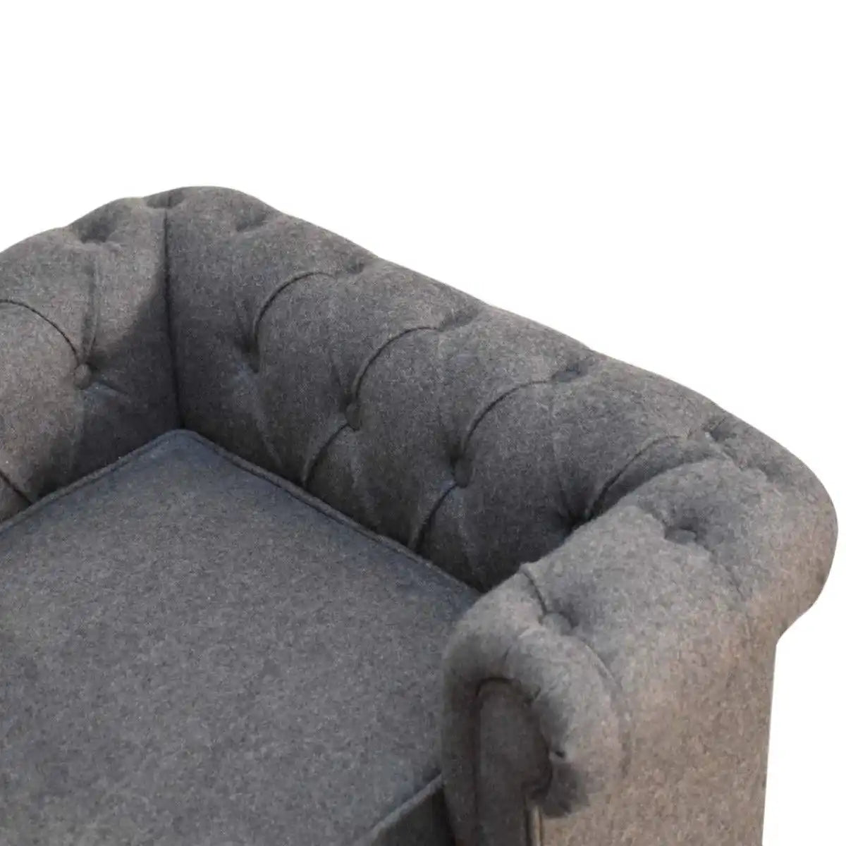 Battleship Tweed Deep Button Pet Sofa Bed - Price Crash Furniture