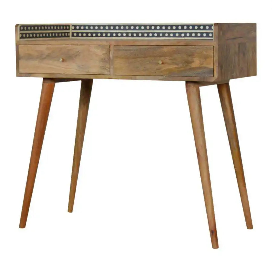 Bone Inlay Gallery Back Console Table - Price Crash Furniture