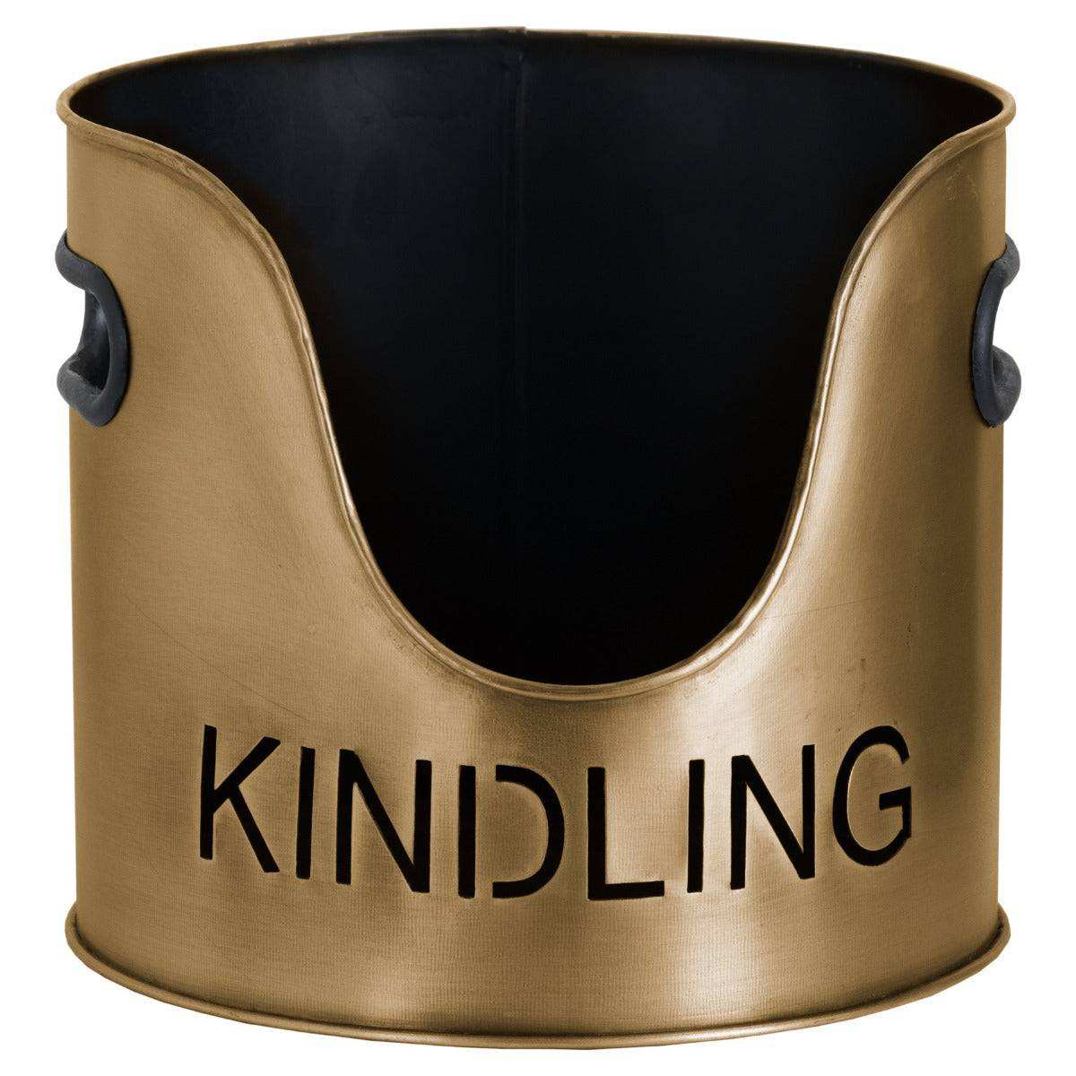 Bronze Finish Logs And Kindling Buckets & Matchstick Holder - Price Crash Furniture