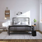 Burbank Metal UK King Size Bed in Black by Dorel - Price Crash Furniture