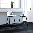 Calvin Single Upholstered Counter Stool in Grey Velvet by Dorel - Price Crash Furniture