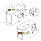 Candon Medium Brown Laptop and Computer Desk with Pedestal by Dorel - Price Crash Furniture