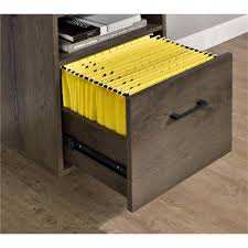 Candon Medium Brown Laptop and Computer Desk with Pedestal by Dorel - Price Crash Furniture