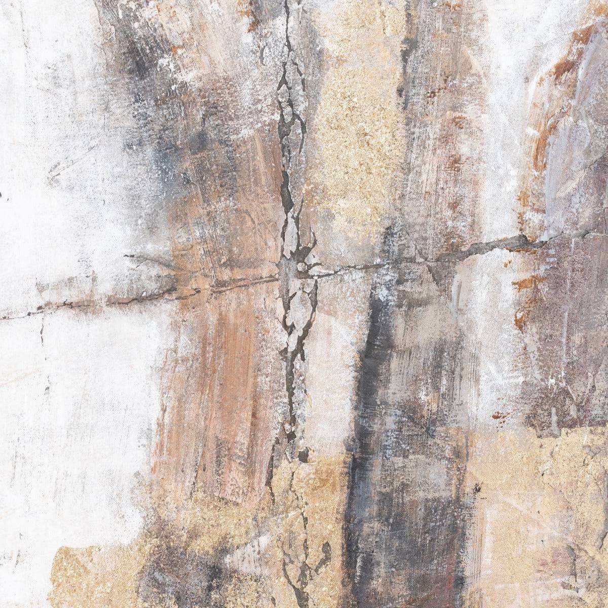 Capri Gold And Bronze Hand Painted Canvas - Price Crash Furniture