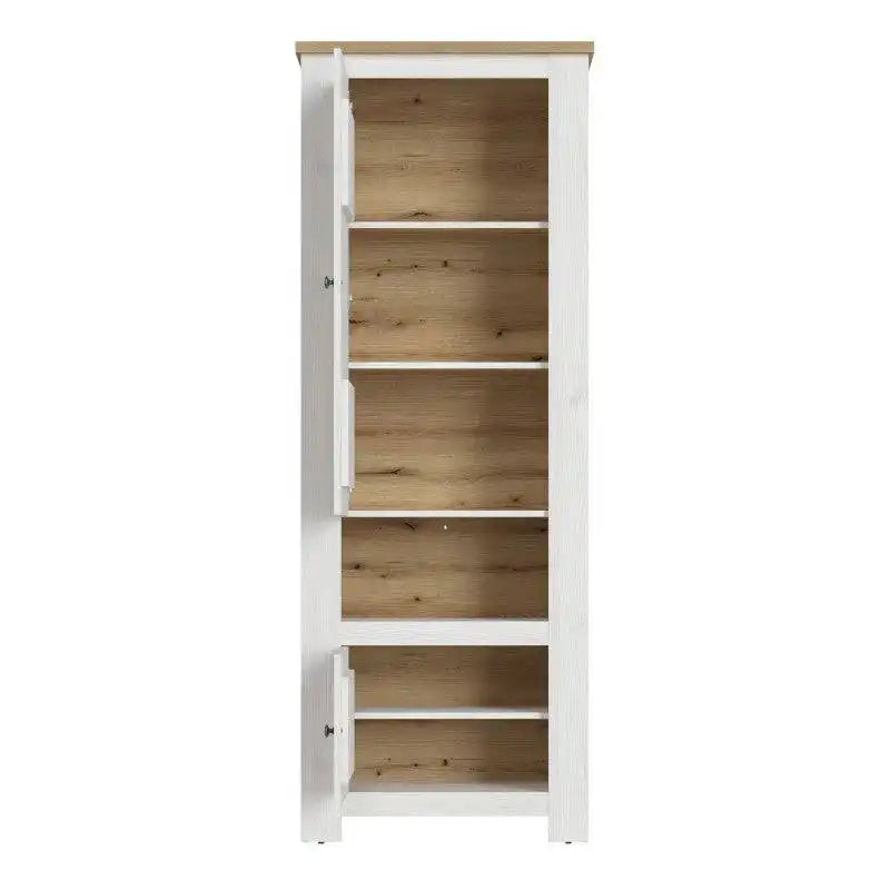Celesto 2 Door Cabinet In White And Oak - Price Crash Furniture