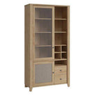 Cestino 2 Door 2 Drawer Display Cabinet In Jackson Hickory Oak And Rattan Effect - Price Crash Furniture