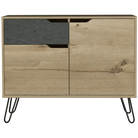 Core Manhattan Bleached Pine 2 Door 1 Drawer Sideboard - Price Crash Furniture