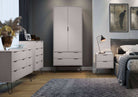 Core Products Augusta 2 Door & 2 Drawer Wardrobe in Grey - Price Crash Furniture