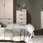 Core Products Augusta 4 Drawer Narrow Chest of Drawers in Driftwood & Calico - Price Crash Furniture
