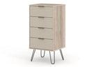 Core Products Augusta 4 Drawer Narrow Chest of Drawers in Driftwood & Calico - Price Crash Furniture