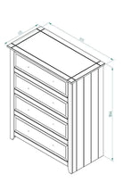 Capri 4 Drawer Chest of Drawers in White & Pine - Price Crash Furniture
