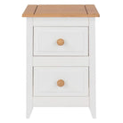 Core Products Capri 2 Drawer Petite Bedside Cabinet White - Price Crash Furniture