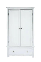 Core Products Nairn / Stirling White Handcrafted 2 Door 1 Drawer Wardrobe - Price Crash Furniture