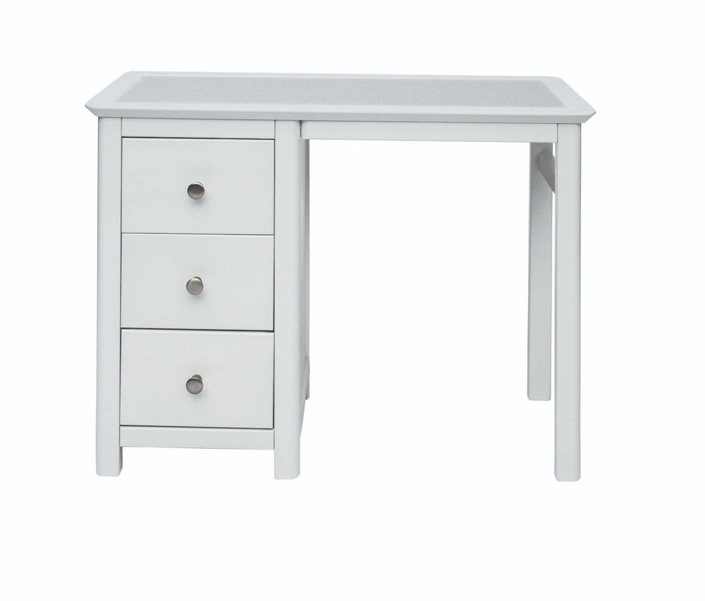 Core Products Stirling White Handcrafted Single Pedestal Dressing Table - Price Crash Furniture