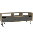 Core Manhattan 2 Drawer Bleached Pine TV Stand - Price Crash Furniture