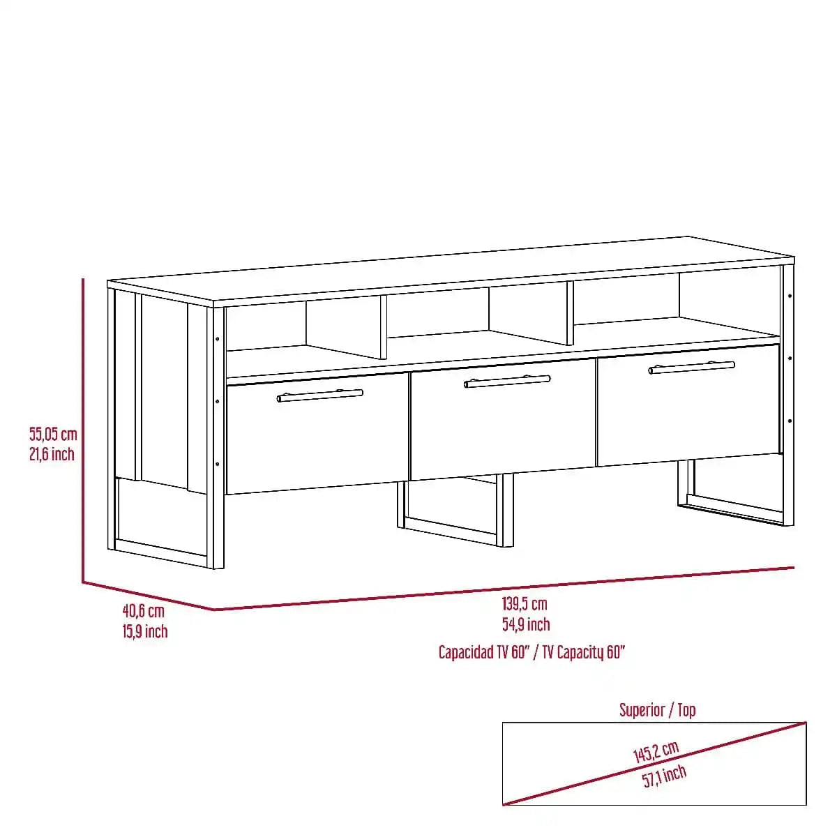 Core Products Brooklyn Wide Screen TV Stand - Price Crash Furniture