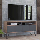 Core Vegas Bleached Oak Effect 4 Door TV Stand - Price Crash Furniture