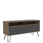 Core Vegas Bleached Oak Effect 4 Door TV Stand - Price Crash Furniture