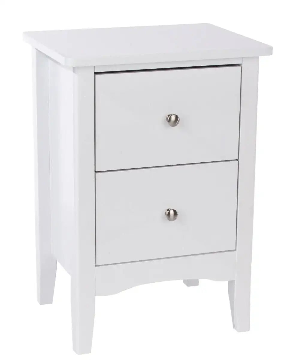 Core Products Como White 2 drawer beside cabinet - Price Crash Furniture