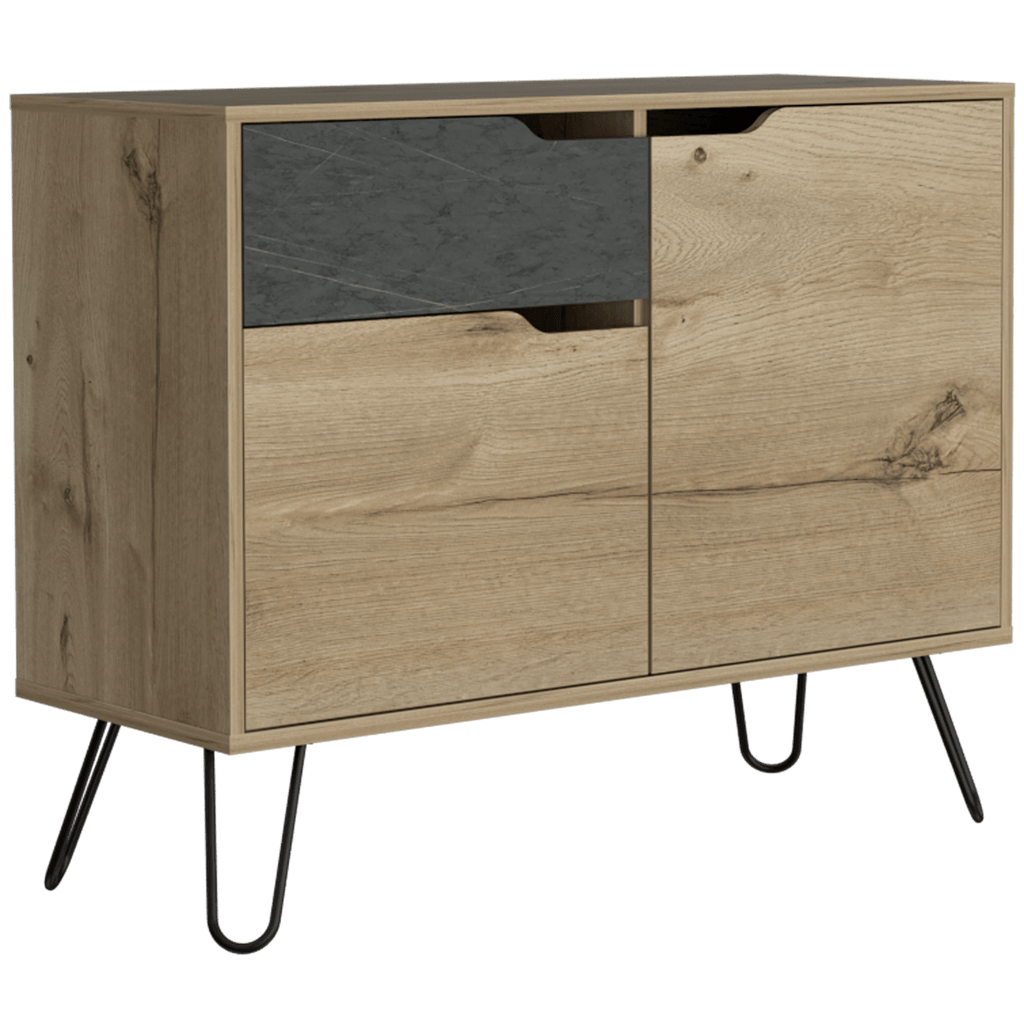 Core Manhattan Bleached Pine 2 Door 1 Drawer Sideboard - Price Crash Furniture