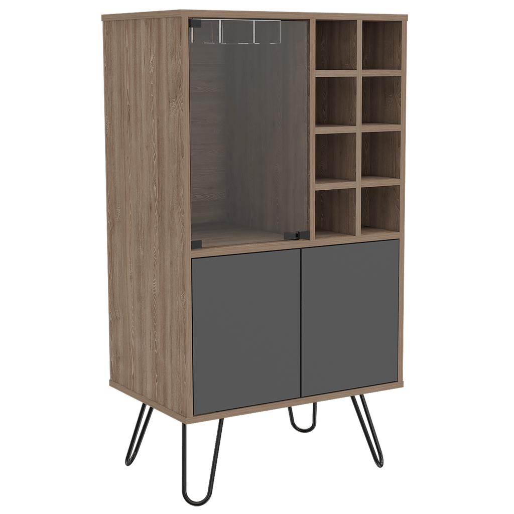 Core Vegas Bleached Oak Effect Wine Cabinet - Price Crash Furniture