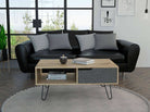 Core Manhattan 1 Drawer Bleached Pine Coffee Table - Price Crash Furniture