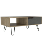 Core Manhattan 1 Drawer Bleached Pine Coffee Table - Price Crash Furniture