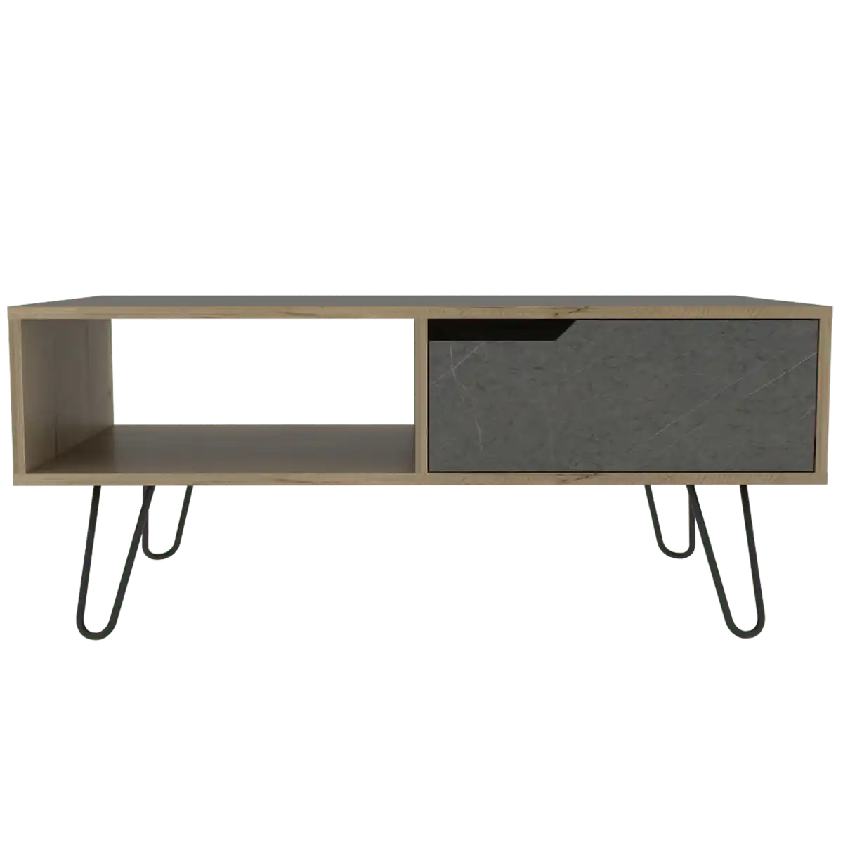 Core Manhattan 1 Drawer Bleached Pine Coffee Table - Price Crash Furniture