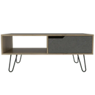 Core Manhattan 1 Drawer Bleached Pine Coffee Table - Price Crash Furniture