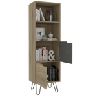 Core Manhattan Bleached Pine 2 Door Tall Bookcase - Price Crash Furniture