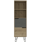 Core Manhattan Bleached Pine 2 Door Tall Bookcase - Price Crash Furniture