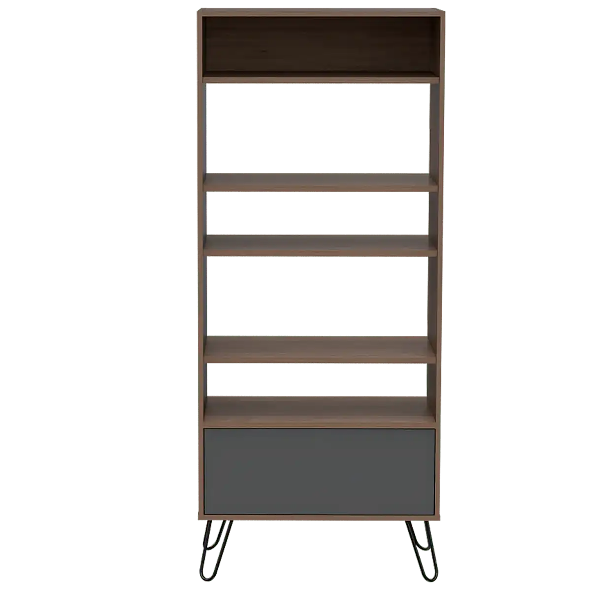 Core Vegas Bleached Oak Effect Display Bookcase With Door - Price Crash Furniture