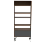 Core Vegas Bleached Oak Effect Display Bookcase With Door - Price Crash Furniture
