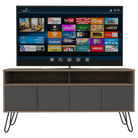 Core Vegas Bleached Oak Effect 4 Door TV Stand - Price Crash Furniture