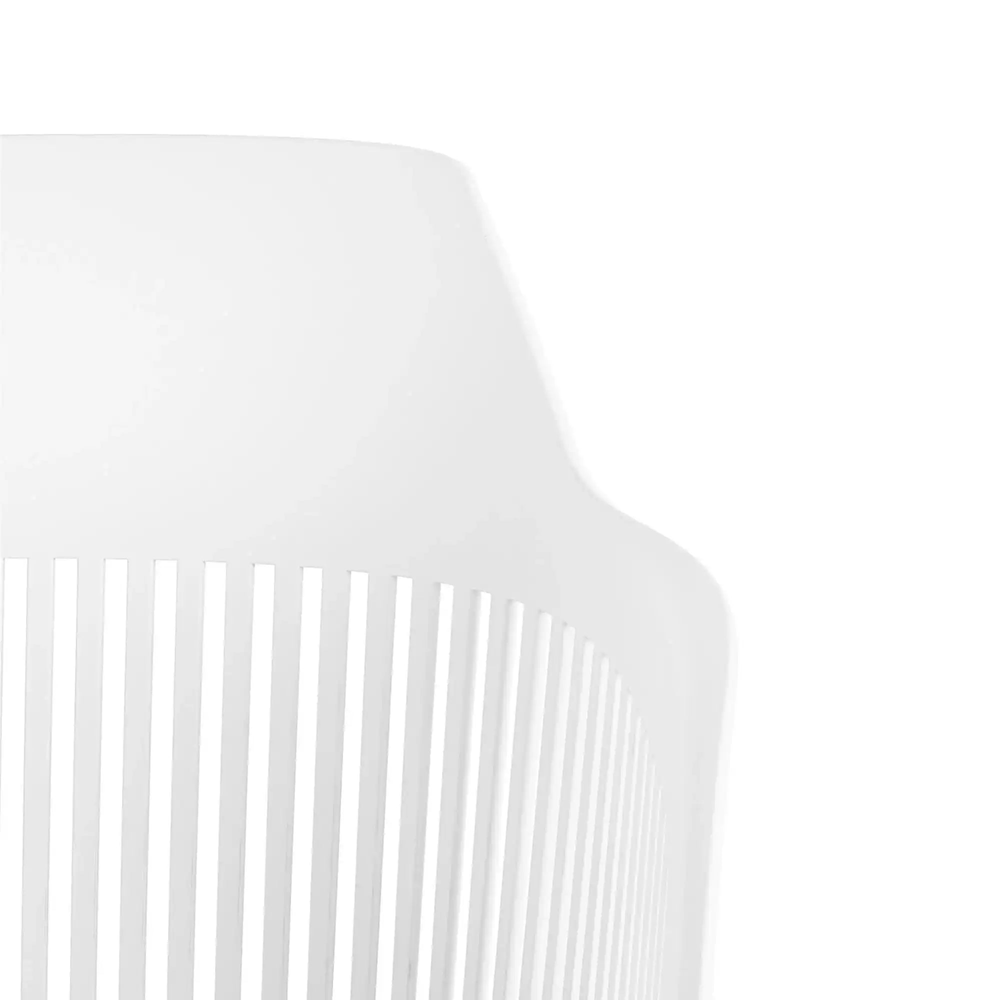 COSMOLIVING Camelo Resin Dining Chairs 2PK White - Price Crash Furniture