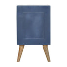 Dark Blue Painted Multi Drawer Bedside Table Cabinet - Price Crash Furniture
