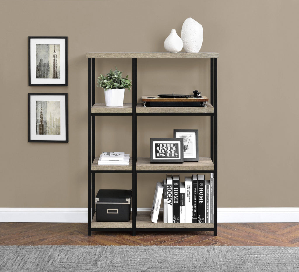 Elmwood Bookcase Distressed Grey Oak - Price Crash Furniture