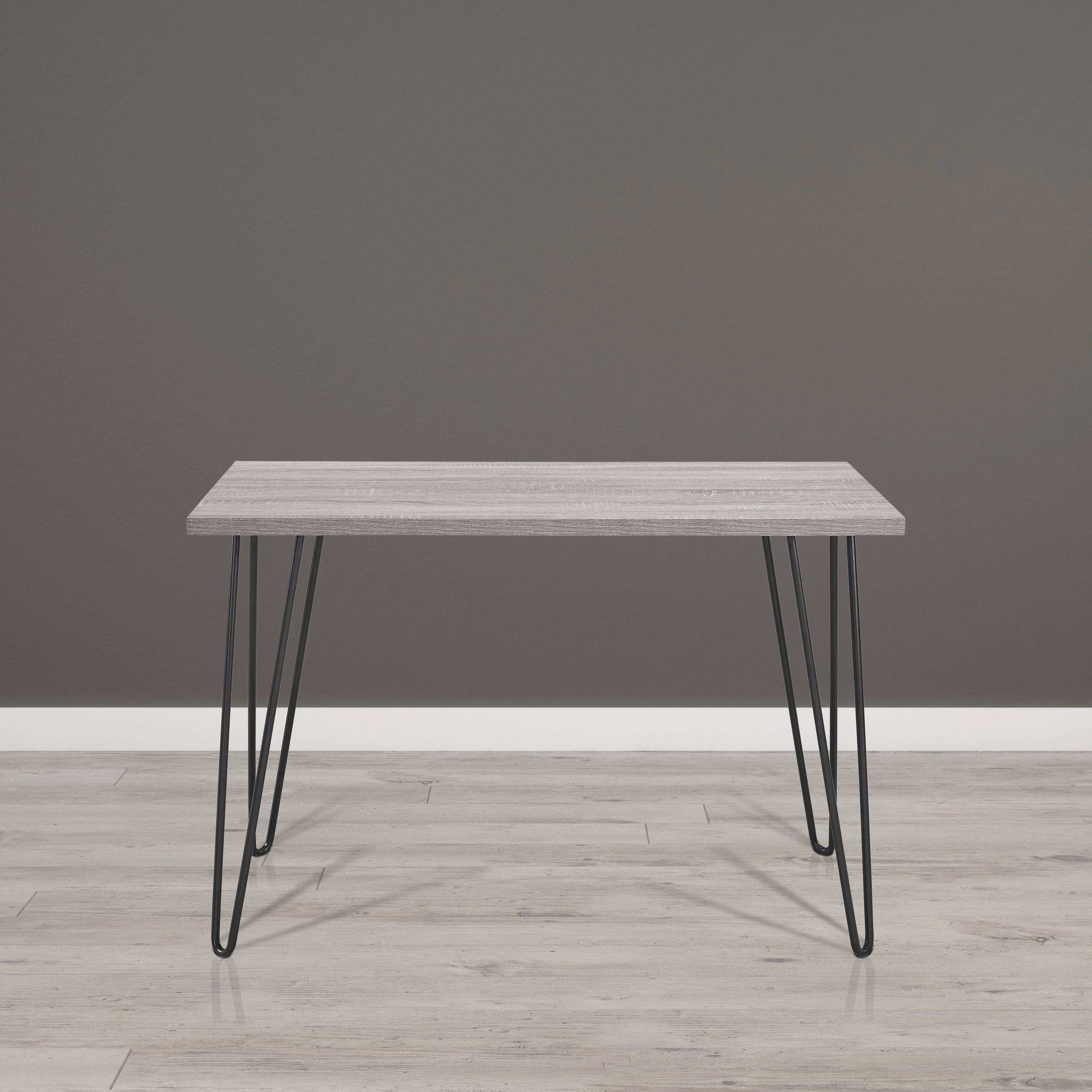 Owen Retro Desk in Distressed Gray Oak - Price Crash Furniture