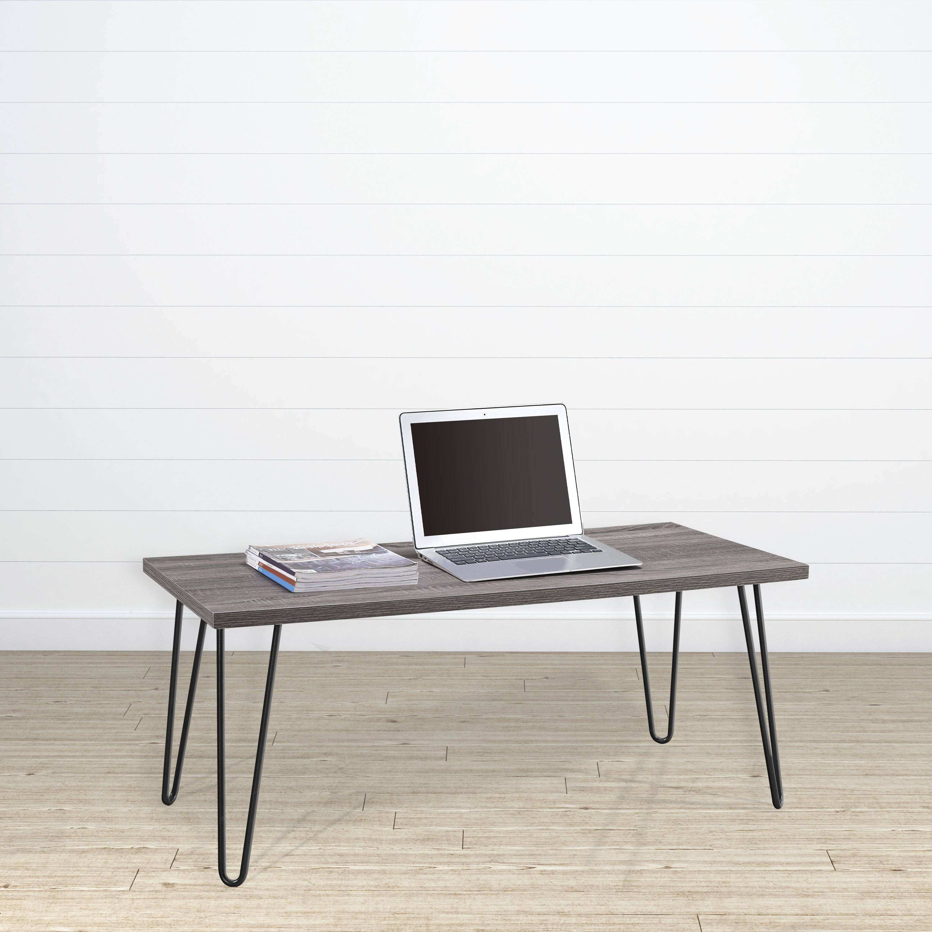 Owen Retro Coffee Table Distressed in Distressed Grey Oak - Price Crash Furniture